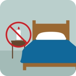 dont use candles in bedrooms