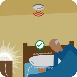 smoke detectors for deaf in bedroom