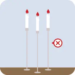 use flameless candles if you can